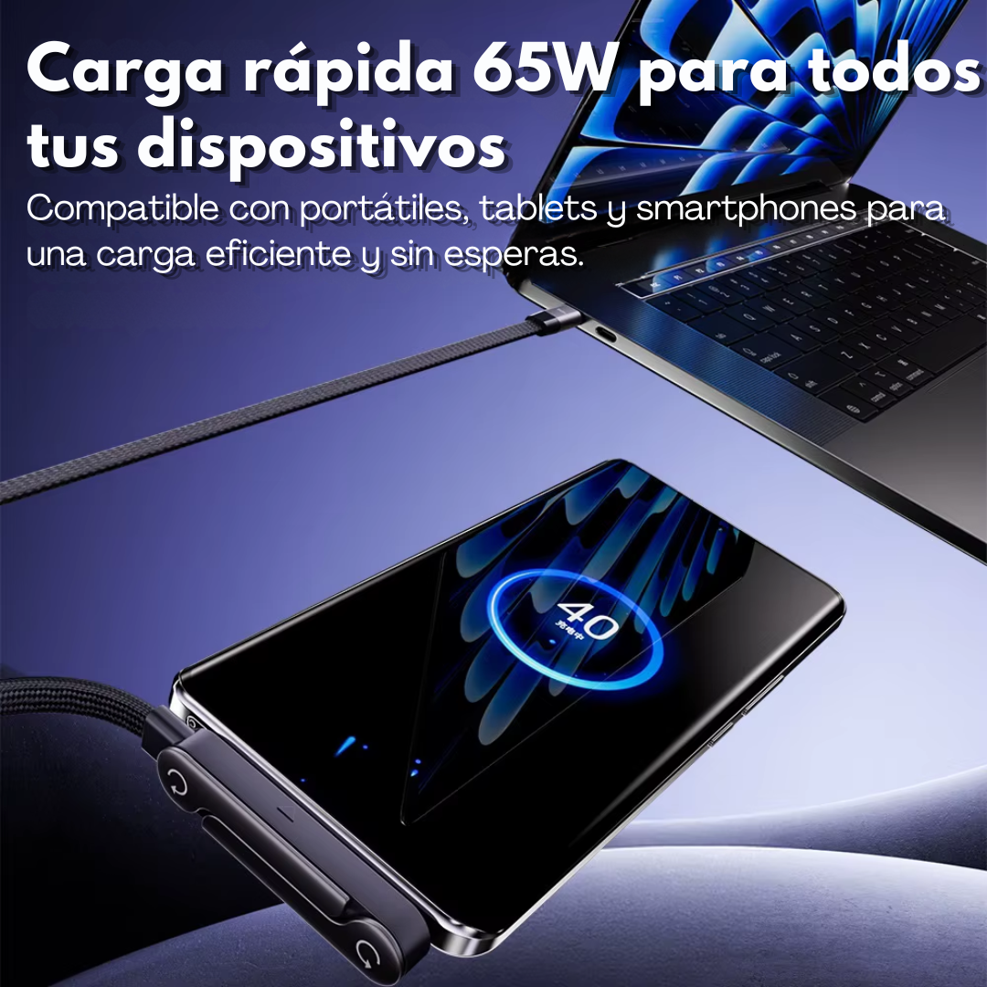 Cable Lateral USB-C SmartCharge™ – Carga sin Molestias